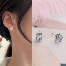 일호장신구 킬링 스퀘어 큐빅 귀걸이 은침 데일리 기본 사각 귀걸이 개별카드텍포장 국내배송