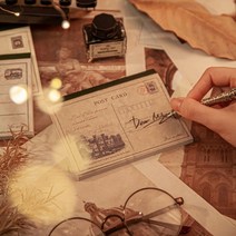 빈티지 엽서 메모지 종이 다꾸 페이퍼 다이어리꾸미기 8종, A (ME-1407)