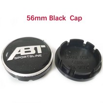 휠캡블랙 실버 자동차 휠 센터 Hup 캡 4 개 ABT 커버 배지 56mm 수리 장식 엠블럼 부품 스타일링 액세서리, 04 56mm D Syle
