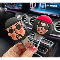 안전벨트 연장클립 캐릭터 자동차벨트연장 임산부 안전벨트교체 1세트(2개), A타입-클립귀여운커플-2P