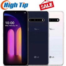정품 언락 LG V60 ThQ 모바일 휴대폰 V600TM V600N V600AM 6.8 인치 안드로이드 스마트폰 8GB RAM 128GB 256GB ROM, V600VM Simple Set_WHITE