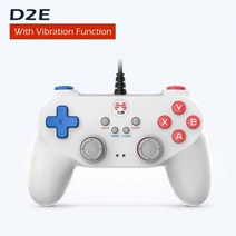 Youpin-BETOP D2E 유선 게임 패드 PS3/PC/TV 박스/PS4/스팀/슈퍼 콘솔 컨트롤러 USB 연결 핸들 조이스틱, 01 White