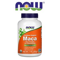 NOW Foods 마카 젤라틴화 분말 아답토젠 십자화과채소 RAW Maca Root 비건 198g
