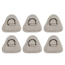 6 개/갑 자체 접착 풍선 보트 보드 핸들 카약 D 링 패드 행 카누 액세서리 단일 루프 수상 스포츠 버클, Grey, Grey