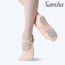 357X 산샤 수입 성인 연습 메쉬 천 발레 슈즈, 357x pink 7M(235mm)