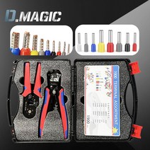 펜홀단자 1900PCS+펜홀단자 압착기+이지스트리퍼 세트, 단자 압착기 스트리퍼세트