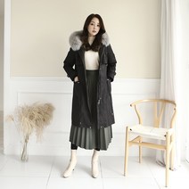 모비퍼 MBG 704 폭스 롱 야상 폭스자켓 폭스코트 모피코트 모피자켓