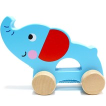 끈달린 손잡이 코끼리 걸음마 보조 나무인형 자동차 러닝워커 걸음마연습 아기