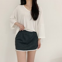 빅사이즈 여성 당출 28-38 신축성굳 밴딩 3부 랍바 치마 반바지(349) 츄리닝 트레이닝 이지웨어 홈웨어