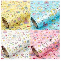 디자인랩 캔디팝 비닐 롤포장지 대, 노랑, 9개