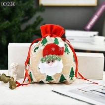 크리스마스 핸드백 선물 사과봉투 크리스마스 장식 입체 선물봉투 프린트 선물봉투, 노인