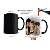 온도에 따라 색깔이 변하는 신기한 변색머그컵 미드 프렌즈/ 레트로 감성 추억소환 수입커피잔