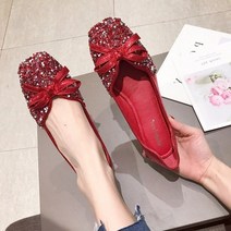 kirahosi 여성 블링블링한 보석 플랫슈즈 데일리룩 예쁜구두 결혼식룩