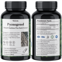 어스빌 피크노제놀 500mg 프랑스해송소나무껍질추출물 Pycnogenol 베지캡슐, 120캡슐 1병