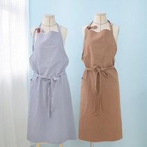 카페 공방 꽃집 네일샵 미용실 어린이집 린넨 베이직앞치마, 핑크