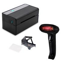 쇼핑몰 창업 아이템 바코드 스캐너 블루투스 라벨 프린터 세트, 프린터+6709스캐너