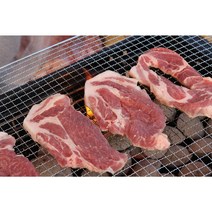 마장동 국내산 냉장 돼지고기 소금 숯불구이 목살 캠핑고기 500g 목삼겹 스테이크