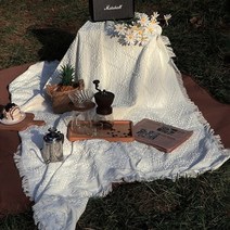 수제담요 캠핑러그 캠핑담요 손뜨개니트재질무릎담요니트 소파 던지기 담요 장식 격자 무늬