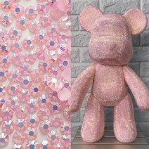 당일배송 브릭베어 23cm diy 보석십자수 키트 핸드메이드 베어브릭, 2.젤리베이비핑크 23cm