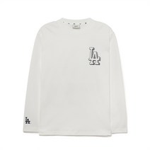 베이직 메가로고 긴팔 티셔츠 LA White