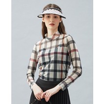 닥스 골프 하우스체크 메쉬 레이어드 긴 팔 티셔츠DNTS2B911I1