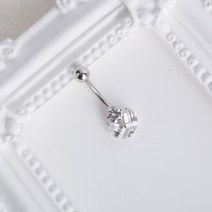 시크릿엠bling cubic 꽃 belly piercing배꼽피어싱 뱃지 벨리피어싱