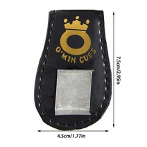 당구 큐 가방 마그네틱 초크 백 당구 액세서리 가죽 홀더 휴대용 클립 파우더, 02 Black