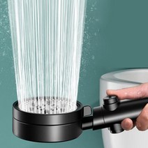 6단 조절 원터치버튼 샤워기 욕실용품 샤워헤드 샤워수전 수압상승, 1P
