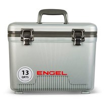 Engel UC13 13쿼트 누출 방지 밀폐 드라이박스 쿨러 및 소형 하드 쉘 런치 박스 남성 및 여성용 아이스 망고, Silver