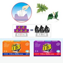 세탁세제 종이 한장 뽑아쓰는 테크 시트 36매 자취세제 기숙사세제 군인세제 군용부대 생활용품 테크세제, 로맨틱플라워