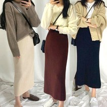 절대그녀 츄러스니트스커트 니트롱스커트 H라인스커트 스커트