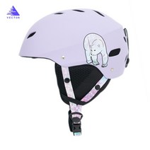 스키 보드 헬멧 안전모 초경량 2022 abs eps 사이클링 눈 위한 일체형 스노우, 자주색, 50-54cm 6세-12세