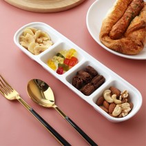 소스 나눔 종지 반찬 디저트 나눔접시 2개 분할접시 반찬접시 칸칸접시, 1절