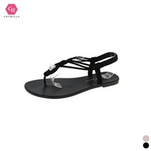 시크힐즈 펄온 진주 비즈 쪼리 플랫 샌들 01283