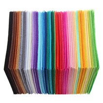 원단샘플 원단스와치 패브릭천 2세트 40 개/대 부직포 펠트 패브릭 폴리 에스터 천 DIY 번들 봉제 인형 수, 한개옵션0