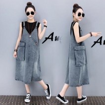 CC344 데님 팬츠 점프수트 여자 점프슈트 멜빵바지 청 치마 롱 바디수트 여성 멜빵