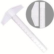SOCEAN 분리형 수평 수직 T 티자 제도자 제도용 직각 직선 인치 MEASURE 측정 도구 계측 치수, 45cm
