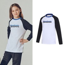 REEBOK 리복키즈 스트레치 트레이닝 라운드티셔츠 화이트 주니어용 170사이즈까지