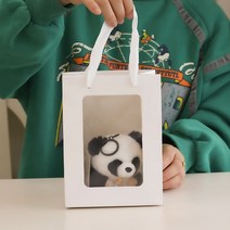 판다 인형 아기 팬더 에버랜드 키링 굿즈 그란데, 3.블루컬러 젖병ㅣ핸드백ㅣ종이박스 운송, 10센티