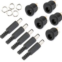 배선커넥터 연결 단자 전선 10PCS 12V 3A 5.5x2.1mm 플라스틱 수 플러그 DC022 DC 전원 소켓 암 잭 너트 패널 마운트 커넥터 5.52.1 MM