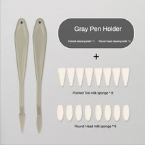 스케치 나이프 스폰지 볼 브러시 닦는 종이 도구 세트 페인팅 마찰용 칼 16 개 교체 헤드 제공, Grey