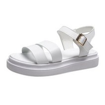 웨지 여성 여자 샌달 통굽 샌들 힐 슬리퍼 2022 Ankle Strap Buckle Platform Open Toe Block Heel Ladies Shoes Fashion Su