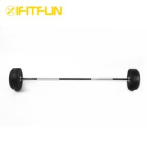 아이핏펀 고무 고정식 바벨 직선바, 10kg