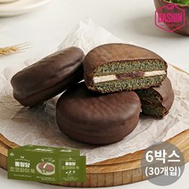 [다신샵] 통밀당 저탄수 통밀 초코파이 쑥(5개입) / 저당간식, 6박스, 225g