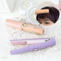 milovhi 무선 앞머리 고데기 휴대용 미니 고데기 남자 고데기 여행용 고대기, 무선 미니 고데기, 핑크옐로우