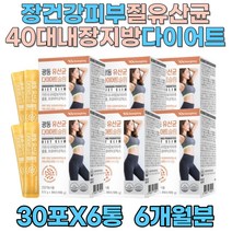 여성 슬림 프로바이오틱스 다이어트유산균 락토바실러스 복부지방 체지방 감소 뱃살 복부 옆구리 살빼는법 식약처인증 30포x6통