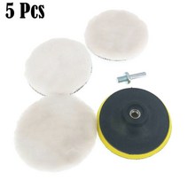 자동차광택기 소형광택기 5pcs 범용 패드 3456 인치 부드러운 양모 기계 왁싱 기 바디 연마 디스크 세부 청소 용품, 3인치 80mm