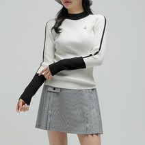 제이투제이 세련된 팔배색 소프트 골지니트 여성골프웨어