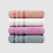 송월타월 아날도바시니 재즈40 수건 120g 20수 면사, 아이보리, 4개