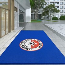 출입구패드 미끄럼방지 맞춤형 도어 미끄럼 방지 상업용 입구 로고 두꺼운 실내 야외 바닥 사무실 및 가정용, 55.Blue - 100X120cm
